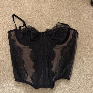 Black Lace Corset Urban Outfitters